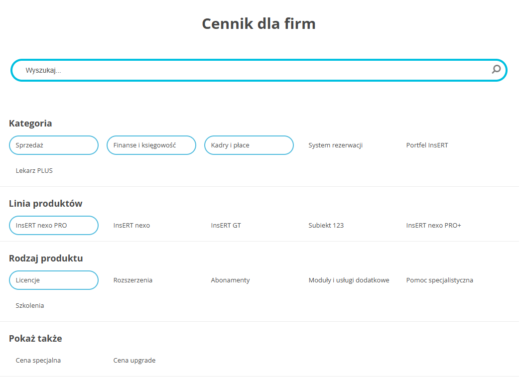 Subiekt GT price list, official Subiekt GT partner