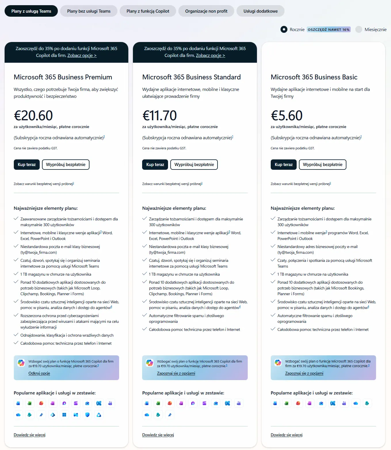 Microsoft 365 cennik 2026 dla firm, proste IT - wdrożenie m365 w firmie