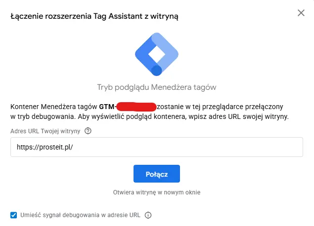 Test w GTM Preview, Google Tag Manager dla firm, proste IT usługi informatyczne Bemowo